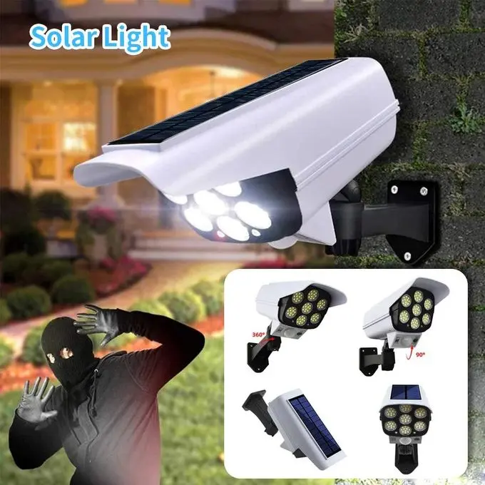 Lampe solaire en forme de camera - Avec télécommande - Projecteur faux camera