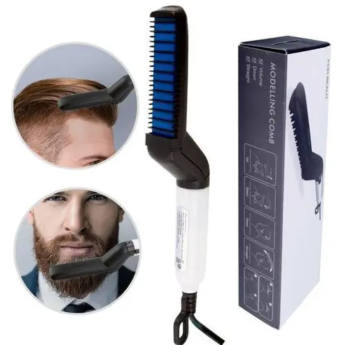 Lisseur électrique - Pour cheveux et barbe - Noir