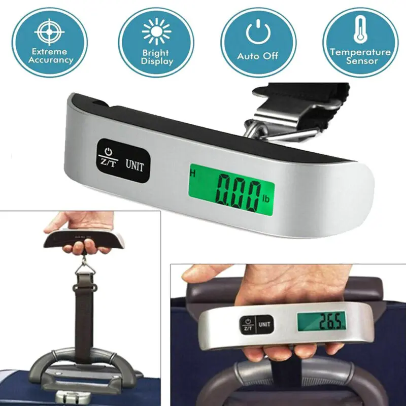 Balance à bagages numérique portable avec écran LCD - 50kg
