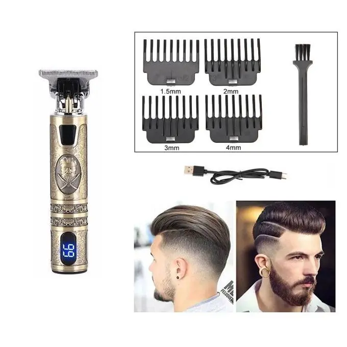 Tondeuse cheveux - Barbe - Rechargeable - Avec afficheur - Finition 0 Mm