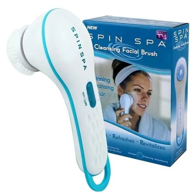 Spin Spa - Brosse nettoyante pour le visage + 2 Attachements nettoyants