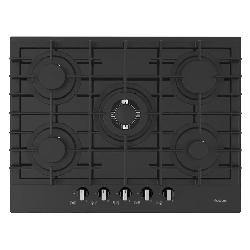 Plaque de Cuisson 5 Feux - F406B - Noir