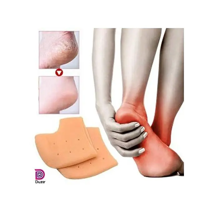 Paire Chaussettes - Anti-Dérapant - Silicone - Beige
