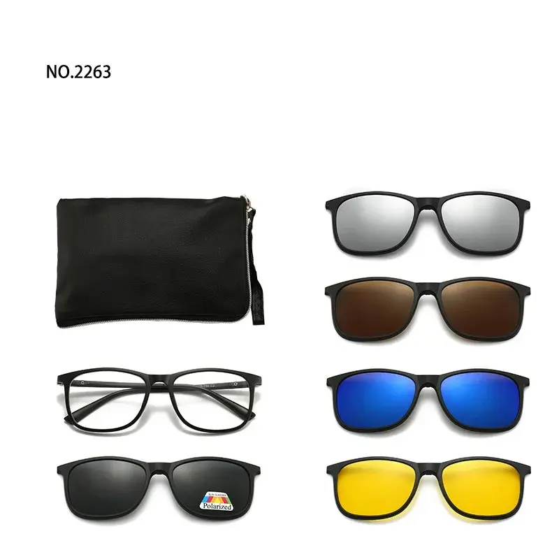 Lunettes 6 En 1 – Monture et 5 Appliques Polarisées Réf 2263A