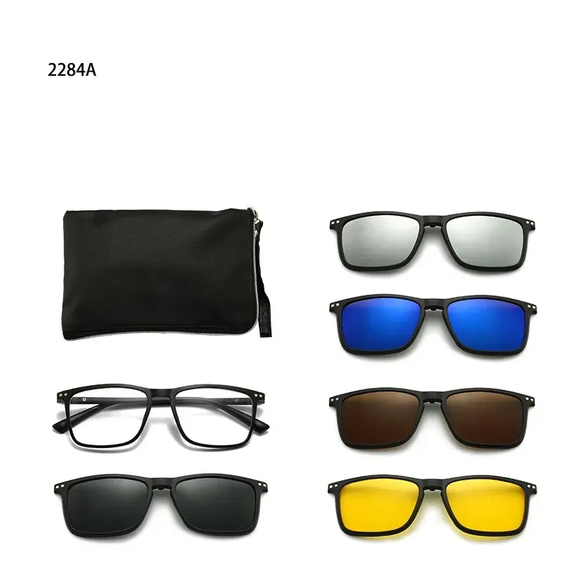 Lunettes 6 En 1 – Monture et 5 Appliques Polarisées Réf 2284A
