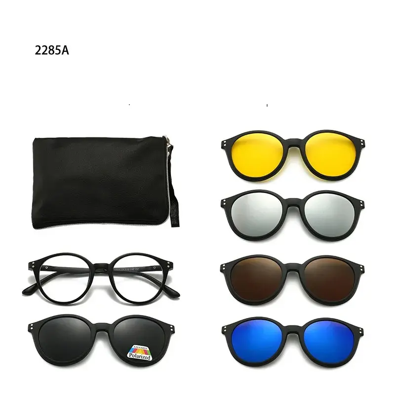 Lunettes 6 En 1 – Monture et 5 Appliques Polarisées Réf 2285A