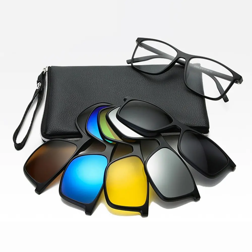 Lunettes 6 En 1 – Monture et 5 Appliques Polarisées Réf 2299A