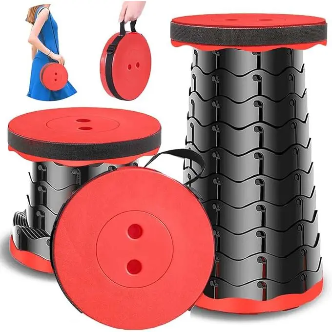 Tabouret télescopique d’extérieur - Chaise pliante - Facile à transporter