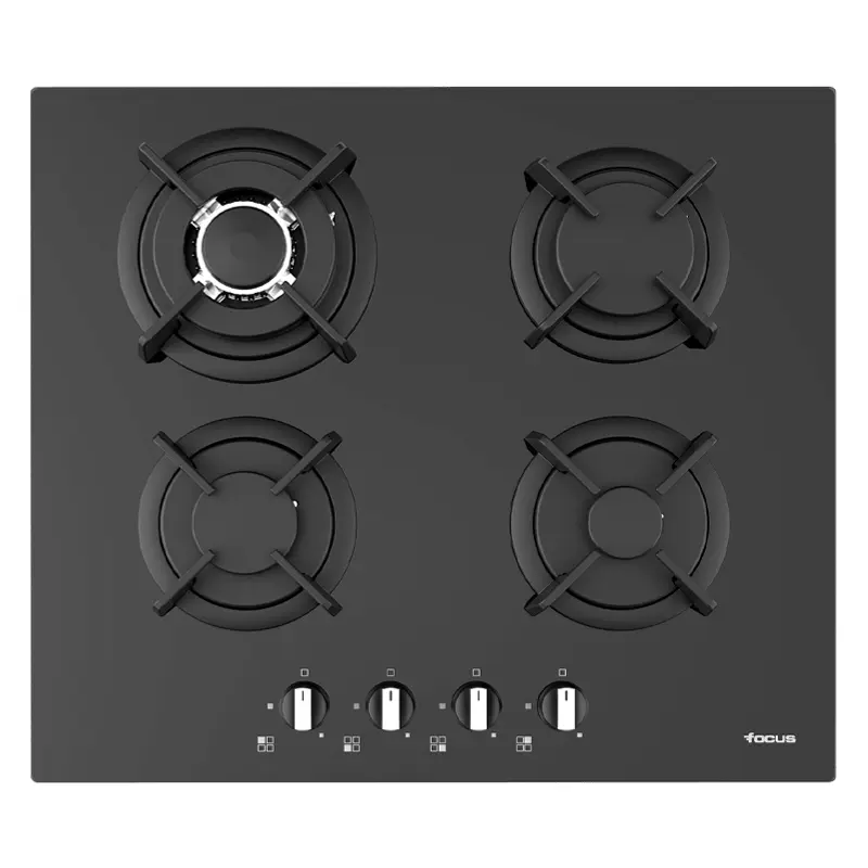 Plaque de Cuisson 4 Feux - F4015BS - Noir