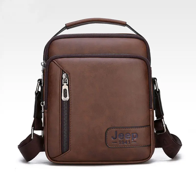 Sacoche Jeep en cuir imperméable - Multipoches