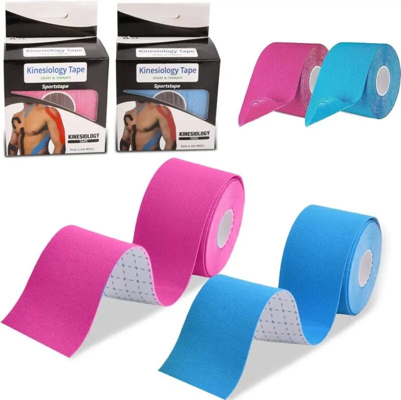 Bande anti-douleur et l’inflammation - Kinésiologie - Tape 5mx5cm - Pack de 2
