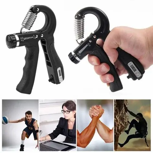 Appareil de musculation du poignée - Résistance réglable (10-60kg) - Noir