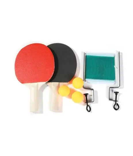 Ensemble Raquettes de Ping-Pong - Avec Filet Portable - 2 Raquettes + 3 Balles
