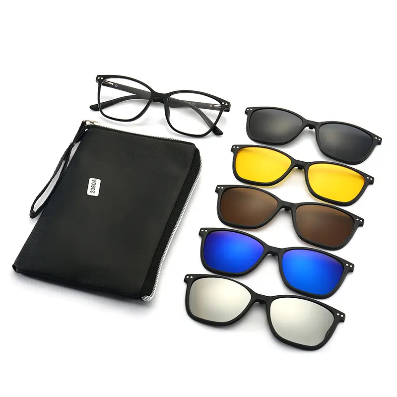 Lunettes 6 En 1 – Monture et 5 Appliques Polarisées Réf 2360A