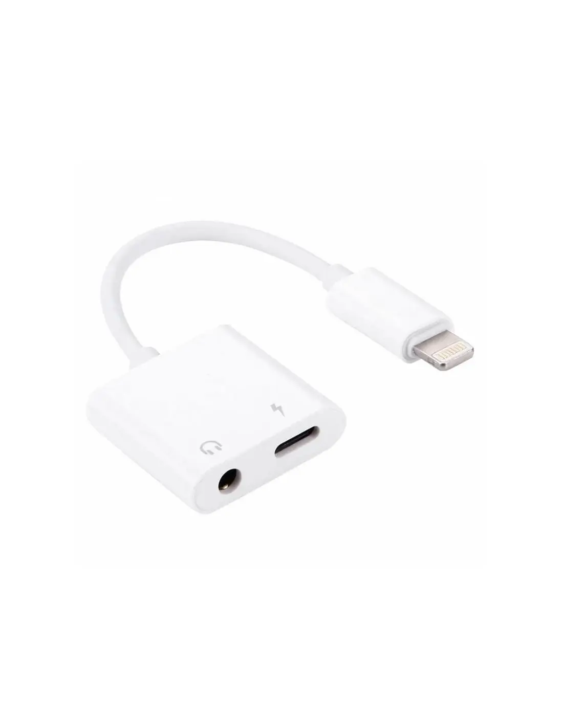 Adaptateur Lightning 2en1 MH-030 VERS Jack 3.5mm + PORT IPHONE