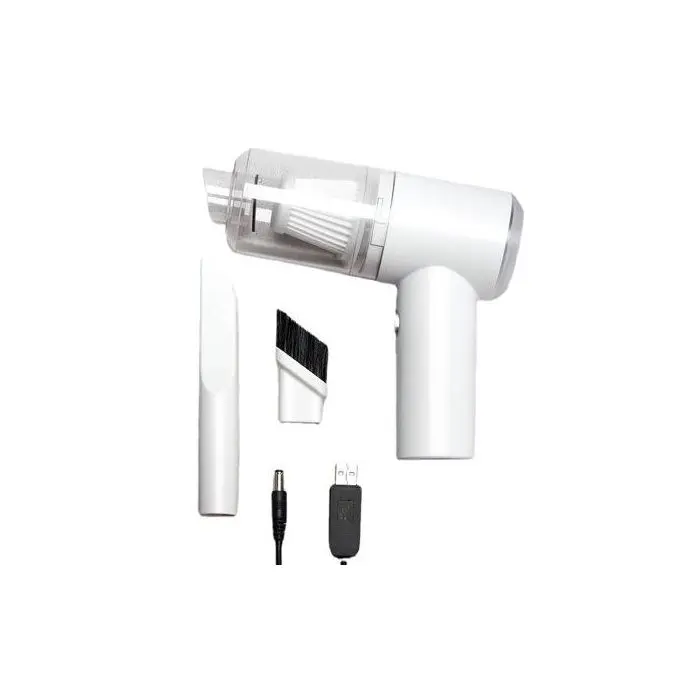 Mini Aspirateur de voiture et maison à main rechargeable Haute Puissance - Blanc
