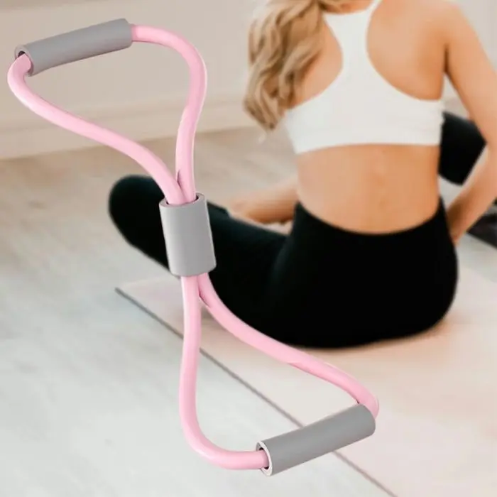 Bande élastique de tirage en forme de 8 - Rose