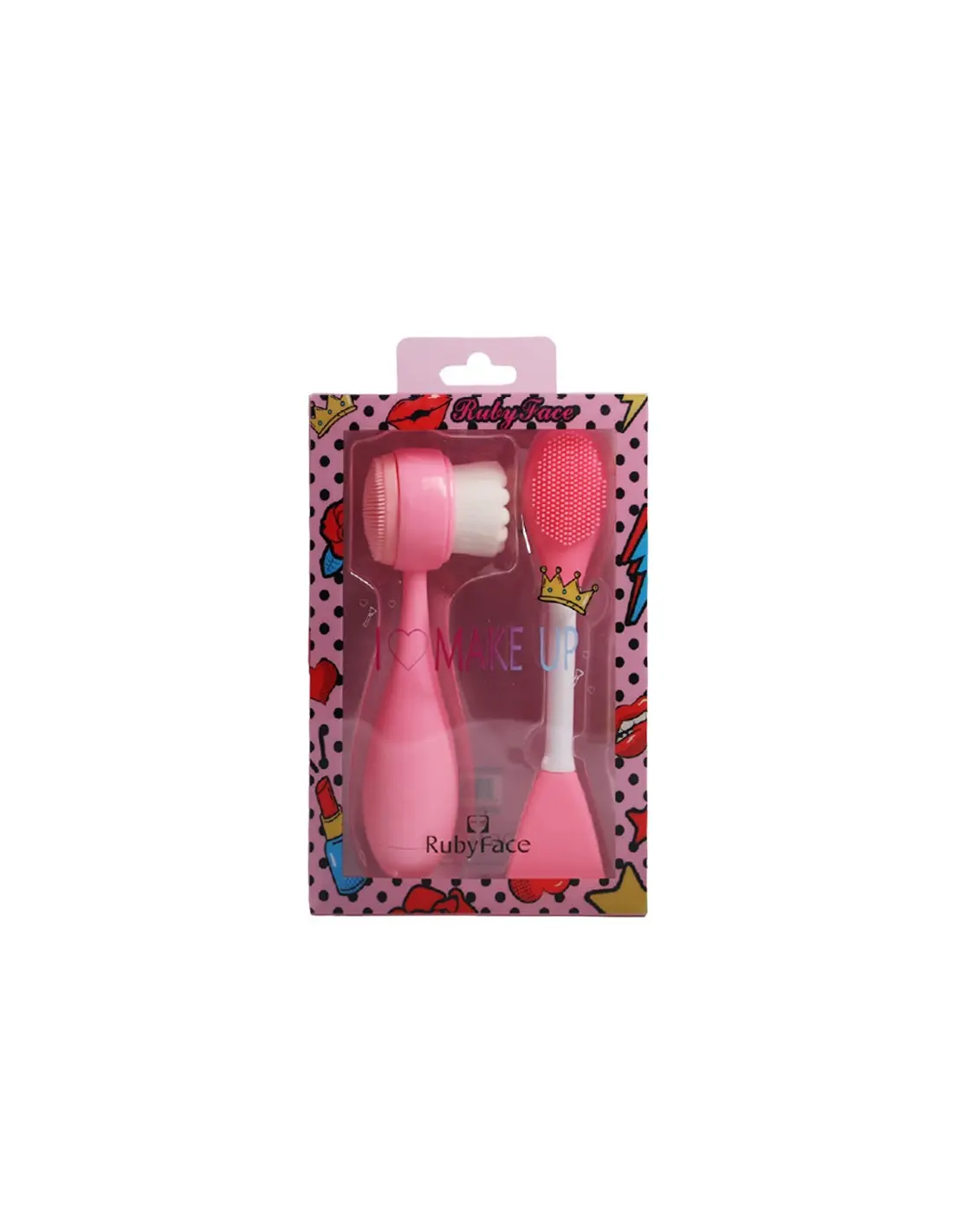 Coffret 2 Brosses Nettoyantes Visage - Rose