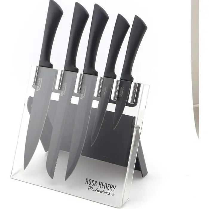 Ensemble De 5 Couteaux De Cuisine Avec Support