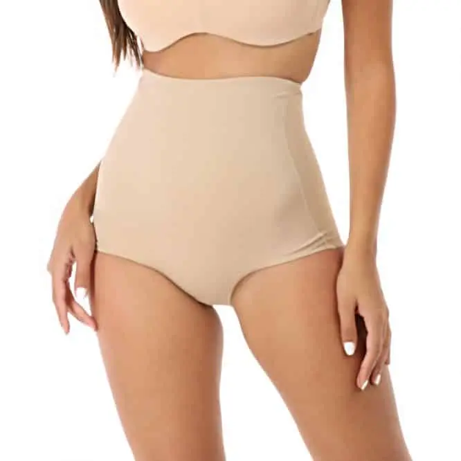 Culotte amincissante taille haute pour femme – Beige