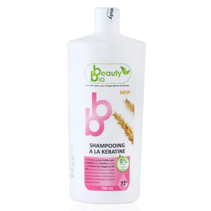 BEAUTY BIO Shampoing à la Kératine Sans Sulfate 700 ml