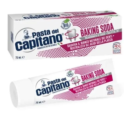 PASTA DEL CAPITANO Dentifrice Bicarbonate de Soude Bio Menthe 75ml