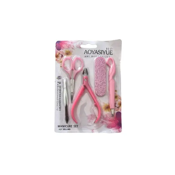 Kit manucure & pédicure - 5 pièces - Rose
