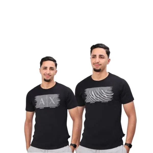 2 T-shirt Homme Armani Exchange - Noir Classique