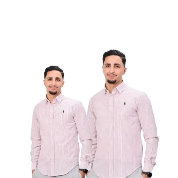 2 Chemise homme à rayures - Blanc & violet - Coupe ajustée