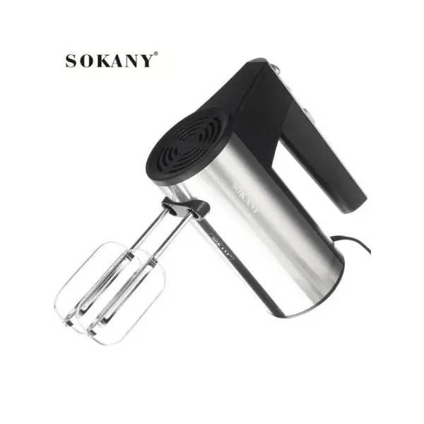 Batteur à œufs - Rechargeable à 3 vitesses - 2 têtes - En acier inoxydable