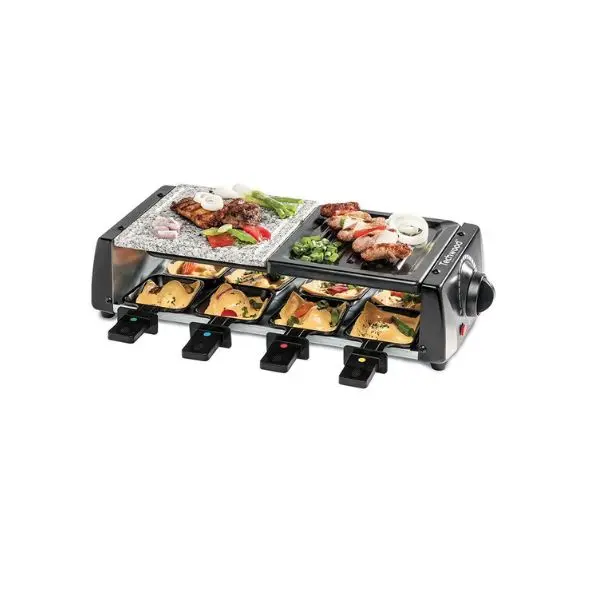 Raclette Grill Plancha - Pierre - 1200 W - 8poêlons - TRGP-885 - Garantie 1 an