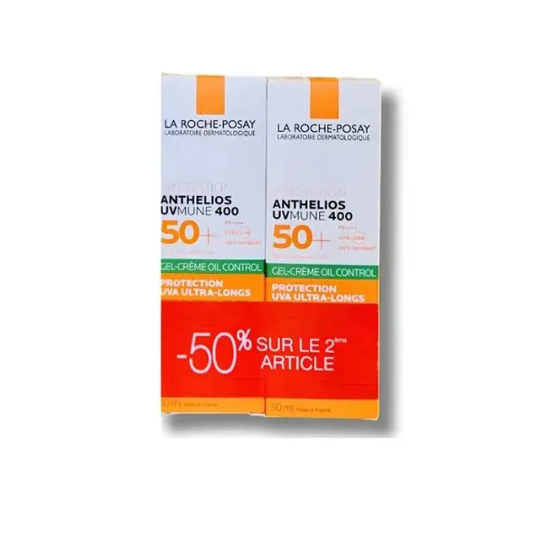 Anthelios gel creme invisible - 50ml - SFP50+ - Lot de 2