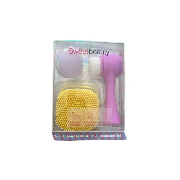 Pack Brosse visage & Brosse bain - & éponge Sweet beauty - Rose
