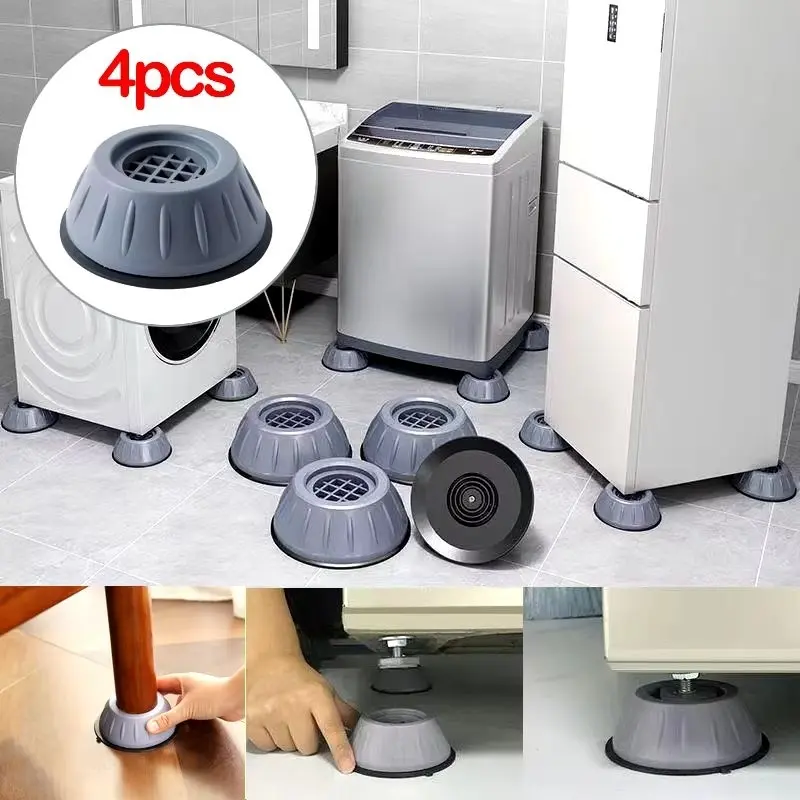 4 Tampons - Anti vibrations et antidérapant pour machine à Laver