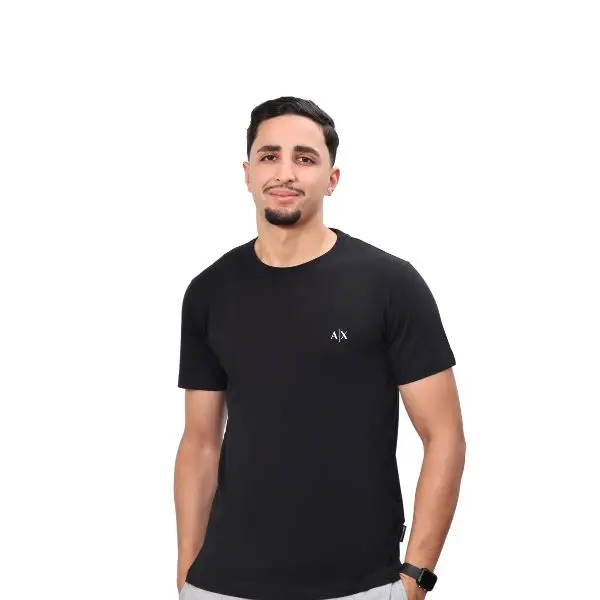 T-shirt Homme - Rouge Uni avec Logo Discret