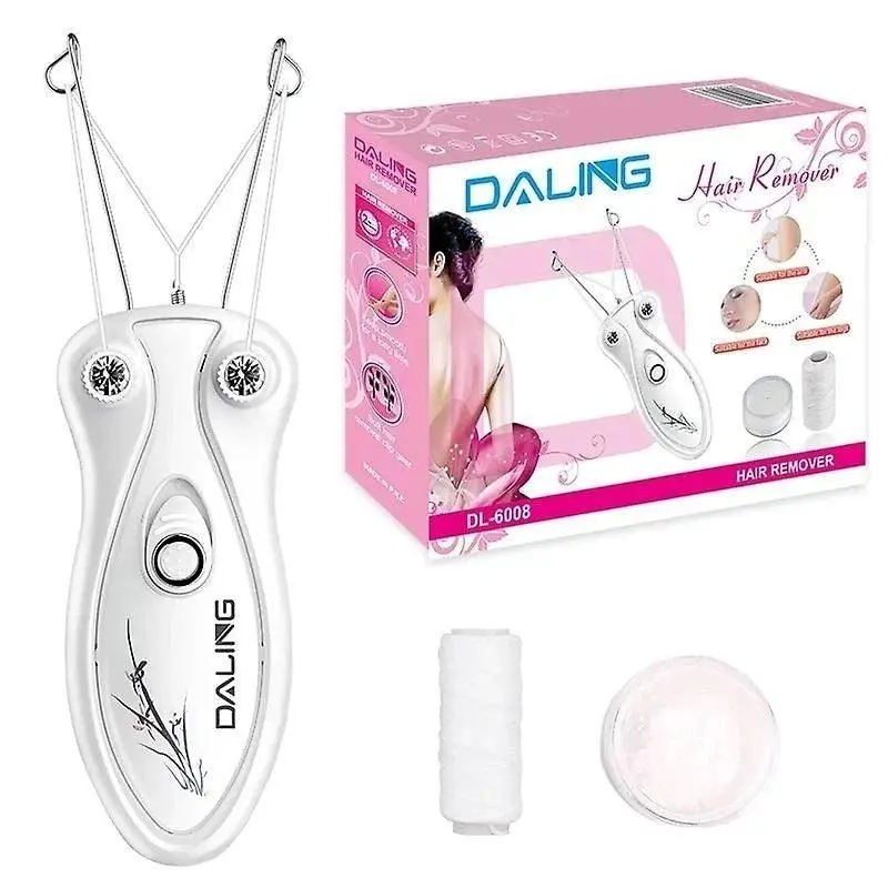 épilateur électrique pour épilation du visage et du corps – Fil de coton USB – Pour femme – Pour le cou, les lèvres, le menton et les bras