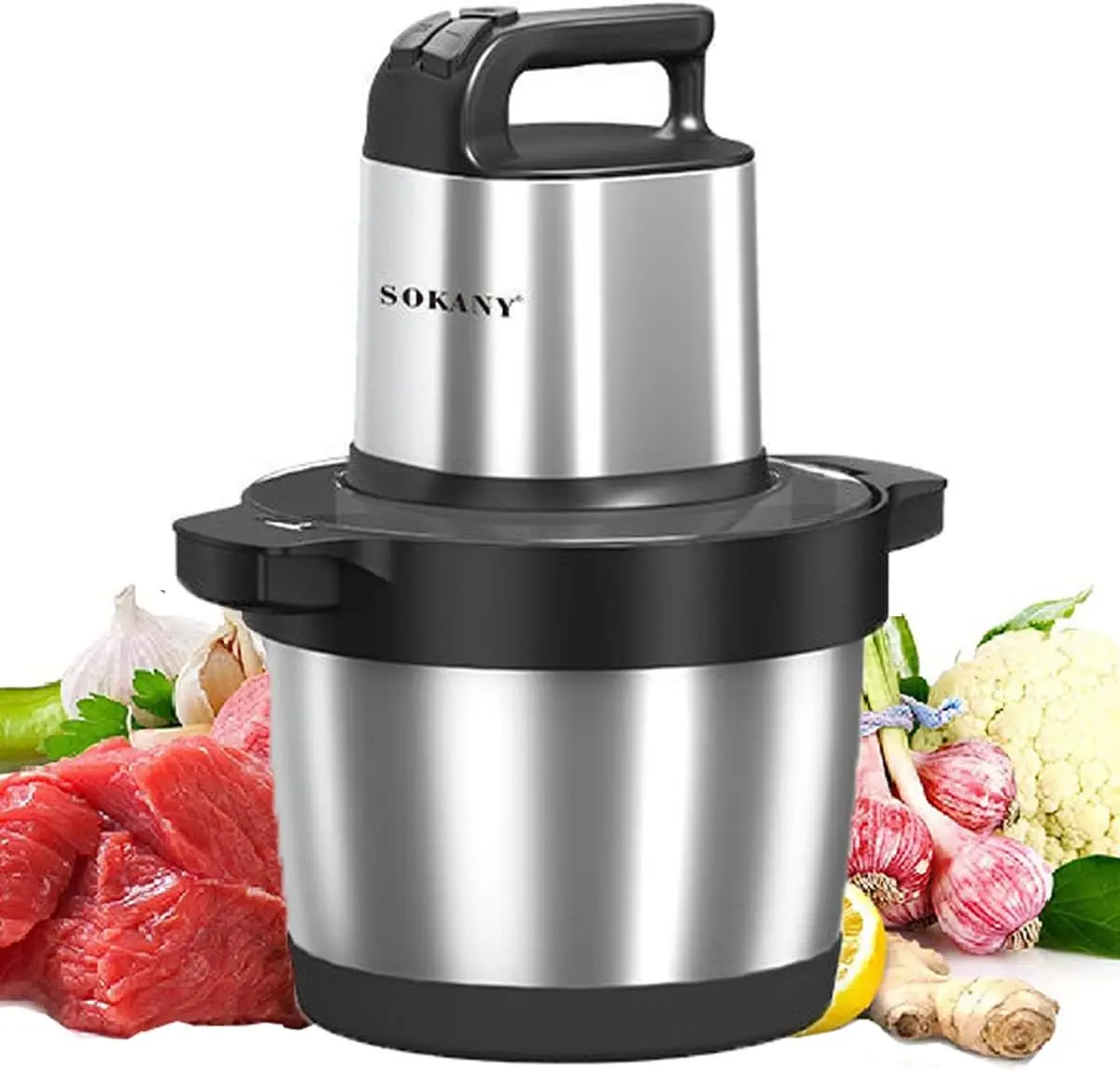 Hachoir à viande mélangeur - SKYM7033 - 1500W - 6,5 L