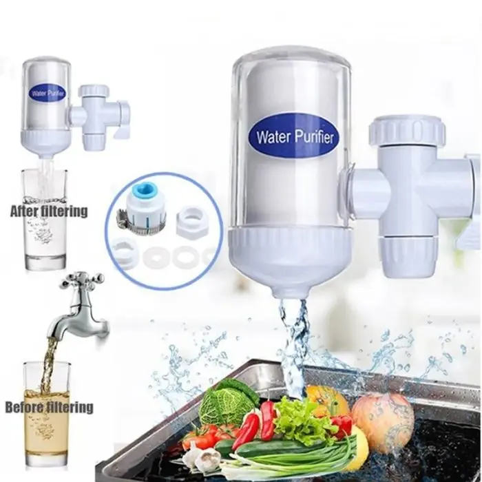 Filtre purificateur d’eau - Pour robinet - Blanc