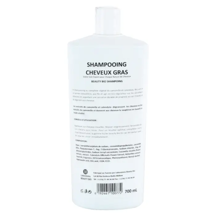 BEAUTY BIO Shampoing Sans Sulfate Sans Parabène Pour Cheveux Gras 700 ml