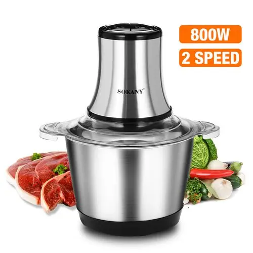 Hachoir Électrique avec Bol - sk -7005a - 800W - 3L - En Inox