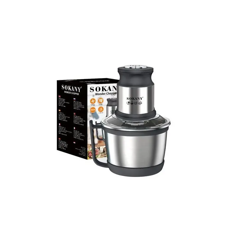 Hachoir Professionnelle - SK-7027 - Avec Bol En Inox - 800 W - 3Litre - Noir