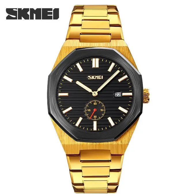 Montre Hommes Chic - Ref 9262 - En acier inoxydable - Gold