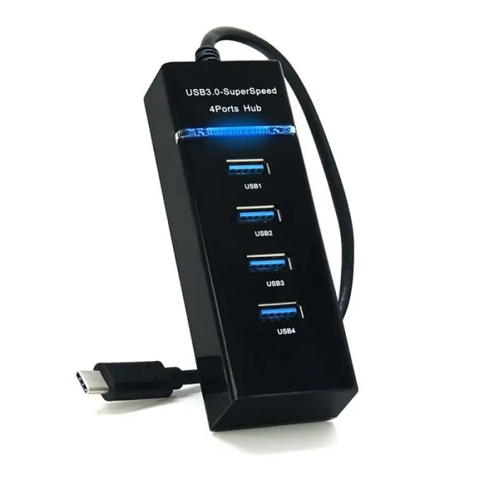 Hub USB 3.0 SuperSpeed - 4 Ports avec Connecteur - Type-C