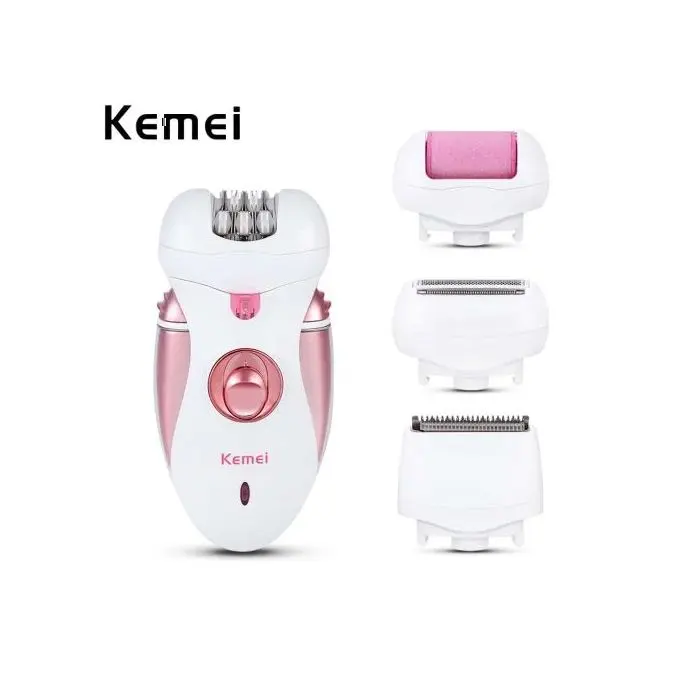 Kemei-Épilateur électrique aste 4 en 1 pour femme, rasoir pour le corps