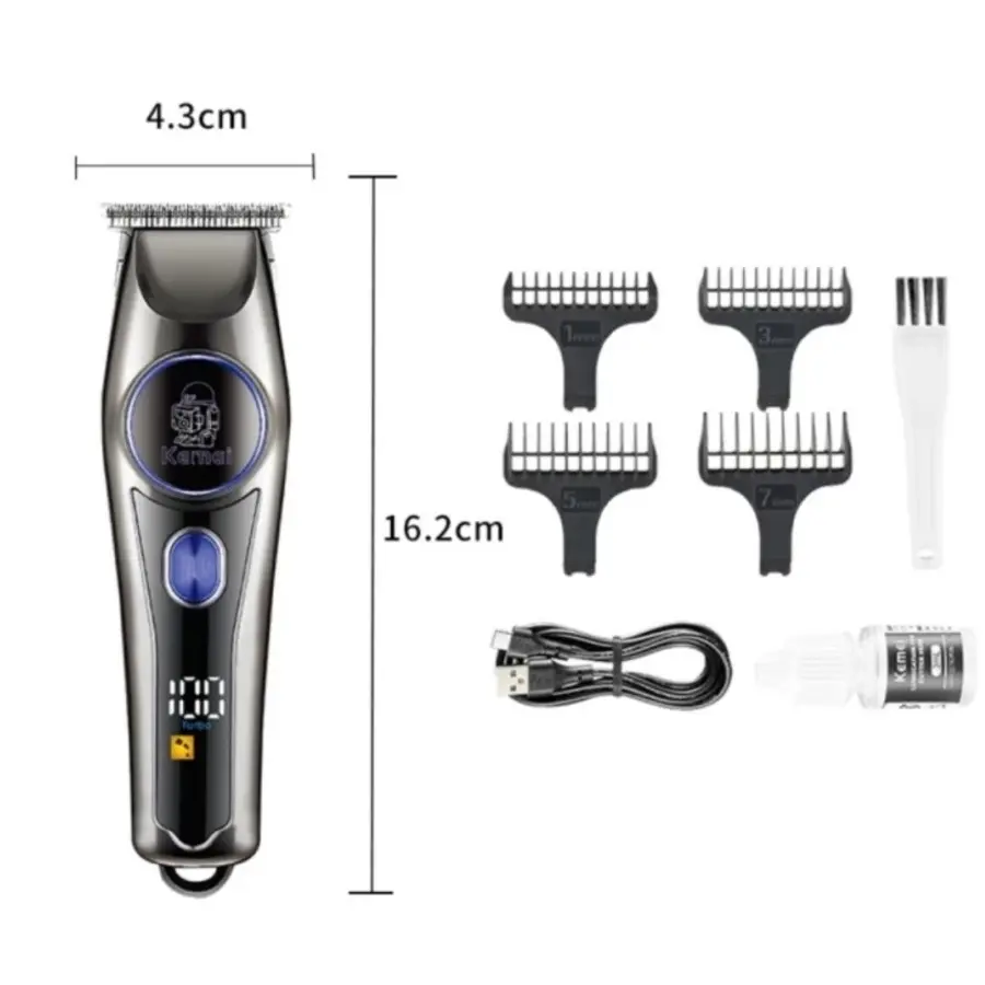 Kemei Tondeuse à cheveux et à barbes professionnel électrique pour hommes