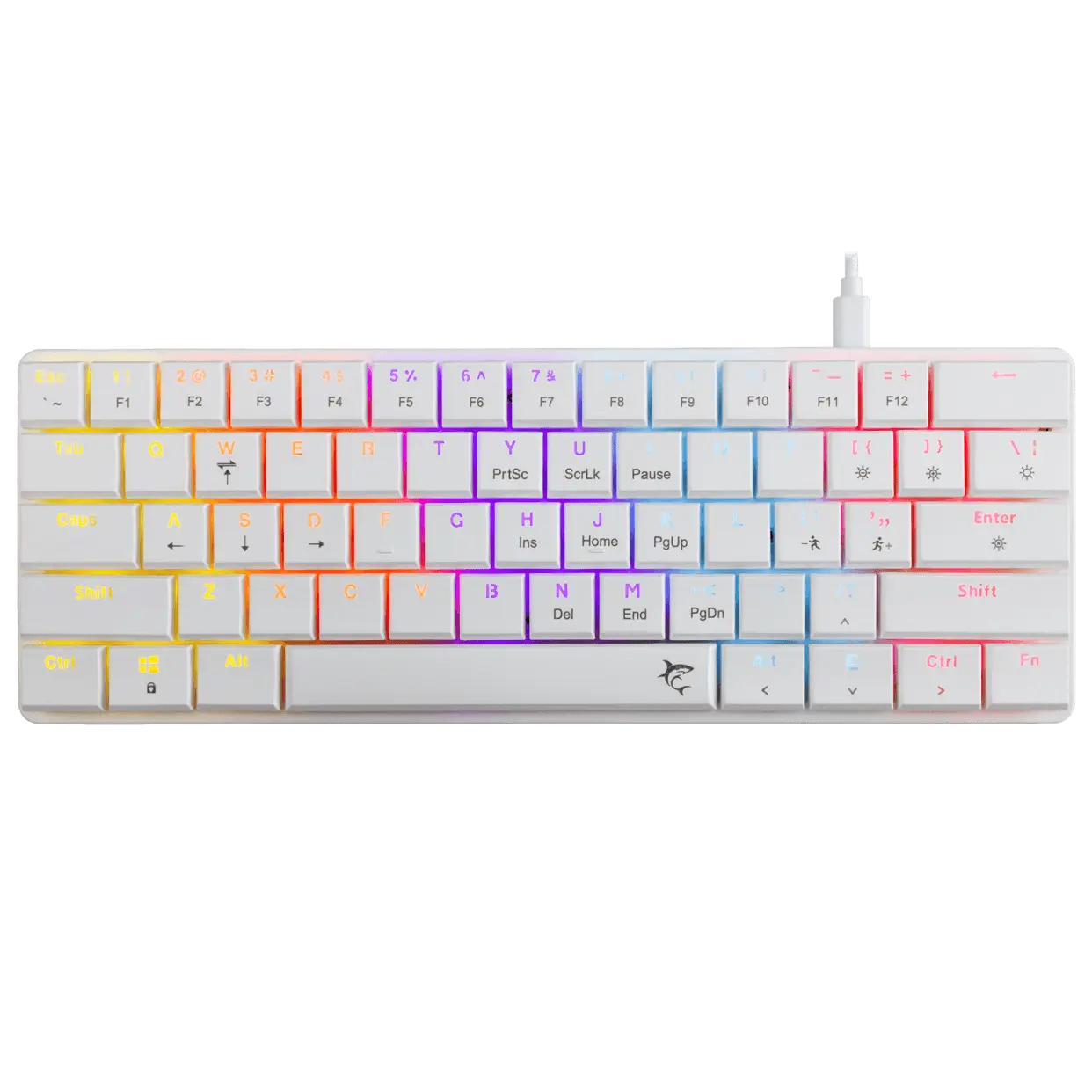 clavier White Shark KEYBAORD GK-006211 NAGAMAKI White-Mechanical-RED.SW