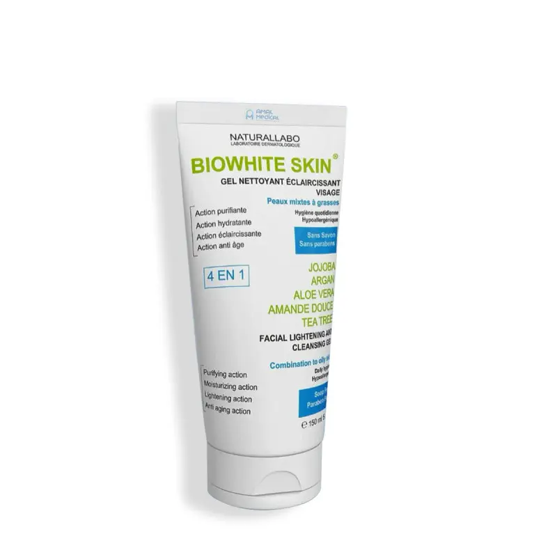 Gel nettoyant eclairci vis - 150ml - Biowhite skin