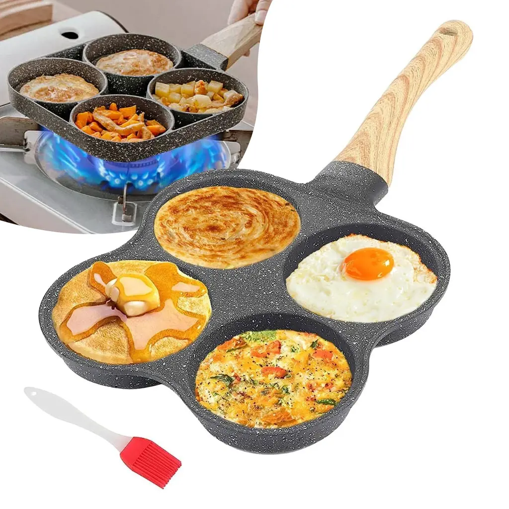 Mini poêle à crêpes pour œufs - Bacon et hamburgers