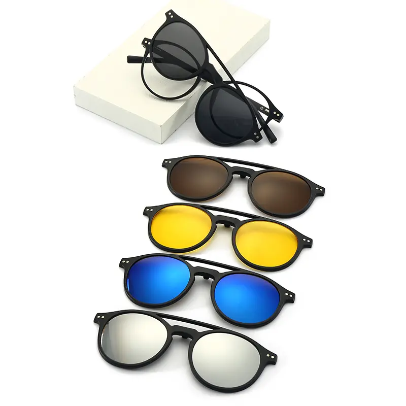 Lunettes 6 En 1 – Monture et 5 Appliques Polarisées Réf 2356A