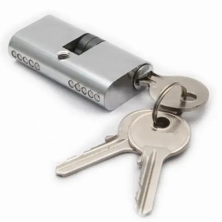 Cylindre Ovale en Laiton 6 cm - Canon porte aluminium - 3 Clés